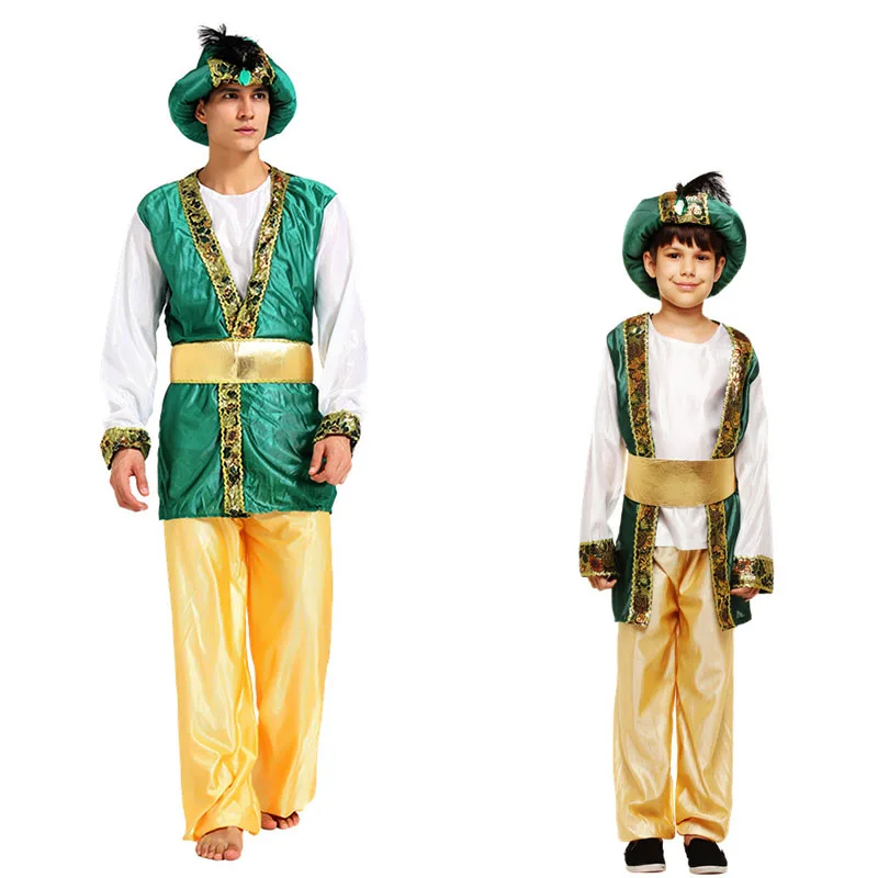 Мужской костюм араба для мальчиков, одежда для косплея на Ближнем Востоке, карнавальная ролевая игра, маскарадное платье, украшение для вечеринки, костюм на Хэллоуин для детей