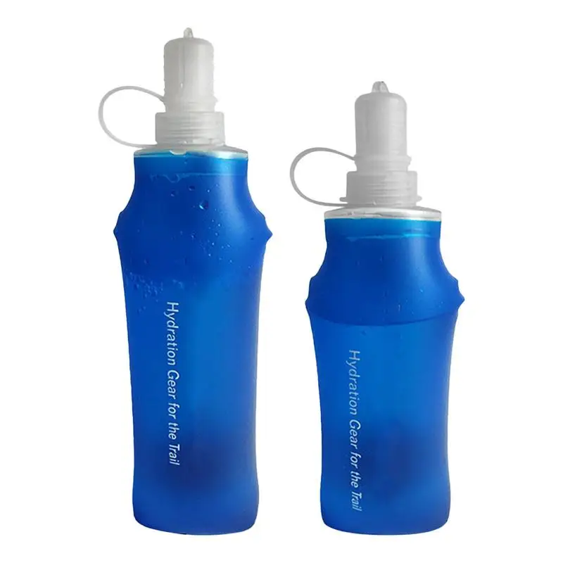 Мягкая бутылка объемом 380/500 мл, складывающаяся, не содержащая BPA, для гидратации, бутылка для воды для бега, пеших прогулок, езды на велосипеде