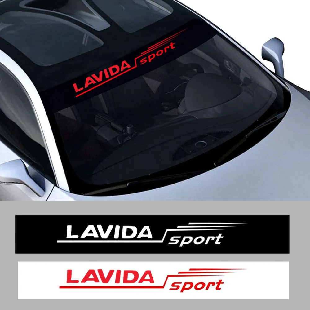 Наклейка на переднее стекло автомобиля, спортивные наклейки на лобовое стекло для виниловой пленки с логотипом VW LAVIDA, Аксессуары для автоматического водонепроницаемого декора.
