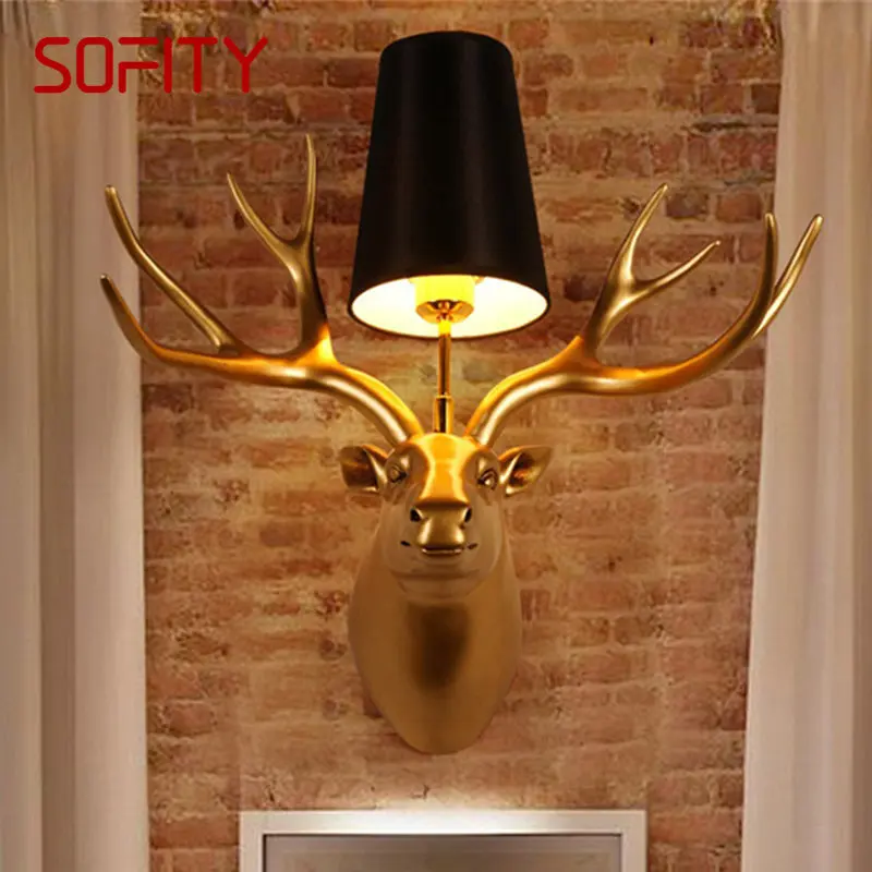 Настенное освещение SOURA Modern Antlers Креативный Золотой светодиодный светильник-бра для домашнего декора, гостиной, спальни, прикроватной тумбочки, веранды