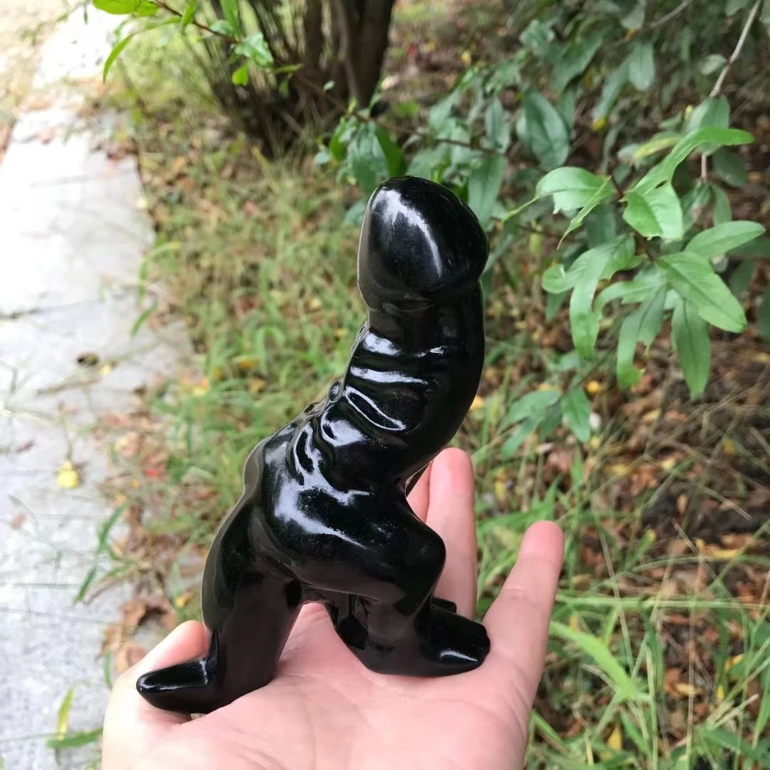 Натуральная массажная палочка из обсидиана и кварца, черная хрустальная массажная палочка, драгоценный камень для лечения пениса У женщин