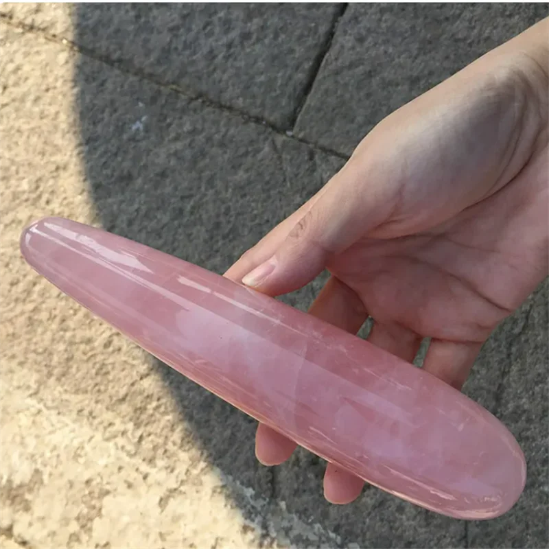 Натуральный кристалл розового кварца Палочка Йони Фаллоимитаторы Массажные инструменты для женщин 1шт