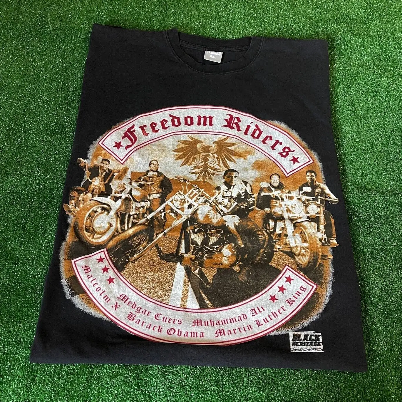 Новая мужская футболка Freedom Riders Black Heritage от Nrizon с коротким рукавом, большой размер 2XL