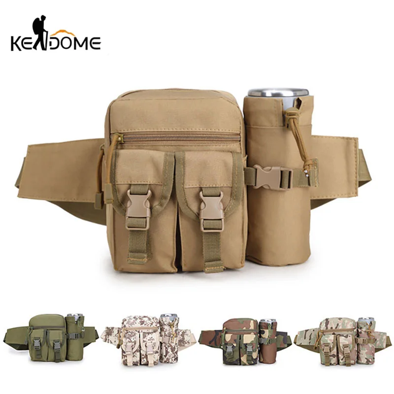 Новая тактическая сумка для бутылки с водой, военный вентилятор, походная сумка для кемпинга, мужская Женская спортивная маленькая сумка, камуфляжный карман для путешествий XA748D