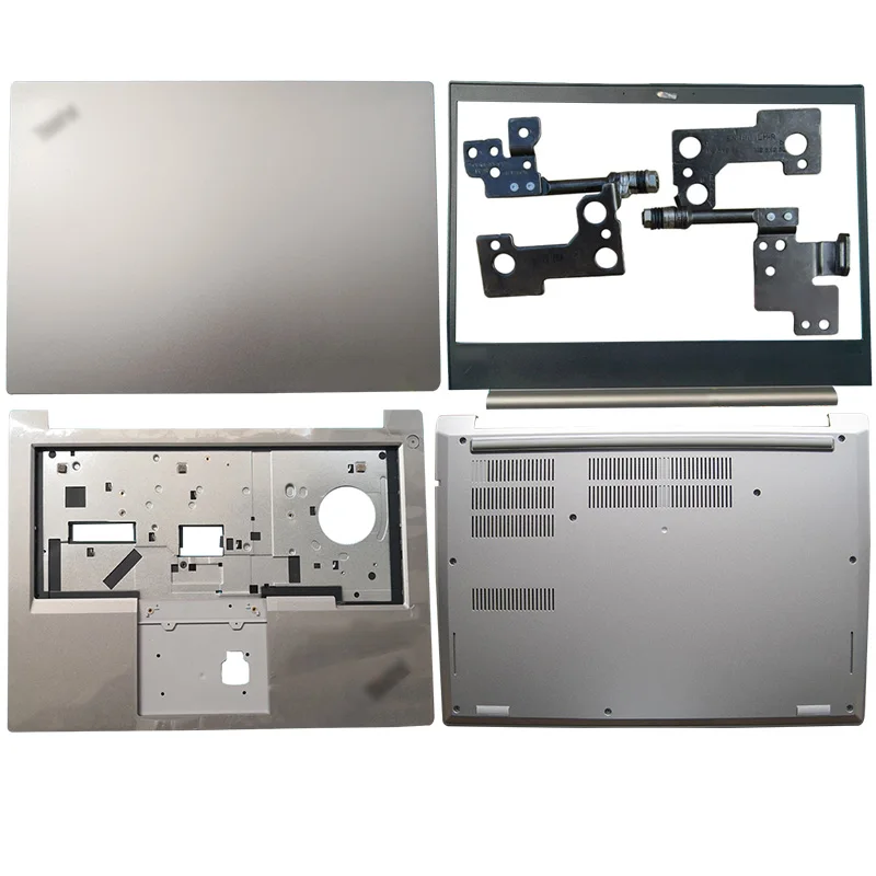 НОВИНКА для ноутбука Lenovo ThinkPad E480 E485 Серебристый ЖК-дисплей Задняя Крышка/Передняя Панель/Петли/Подставка для рук/Нижний корпус 01LW153 01LW158 01LW162