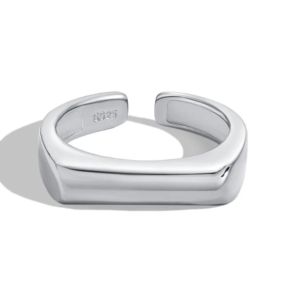 Новое изысканное женское кольцо из стерлингового серебра S925 пробы с открывающейся линией, персонализированное модное кольцо универсального дизайна для женщин