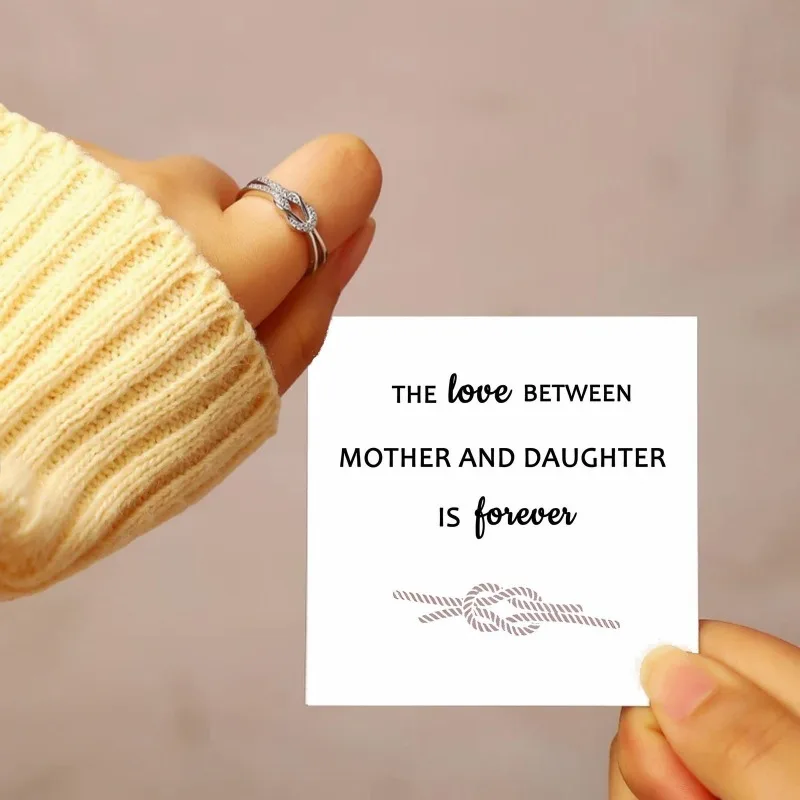 Новое модное и минималистичное открытое кольцо для мамы и дочки в подарок на День матери