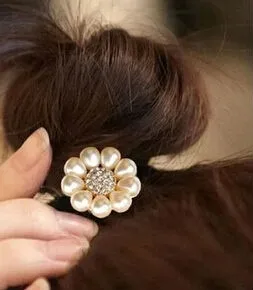 Новые модные украшения, имитация жемчуга, Свадебный головной убор, Корейское кольцо для волос, веревка для волос Tousheng Оптом