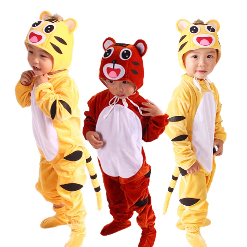 Новый детский игровой костюм тигра для взрослых на Хэллоуин, костюмированная вечеринка лесного короля тигра, представление родителей и детей в детском саду