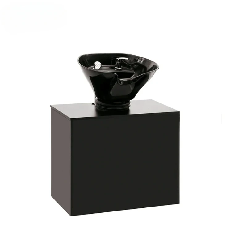 оборудование для салона портативное кресло для шампуня из черной керамики, чаша для шампуня с аксессуарами, черная основа WL-U3307
