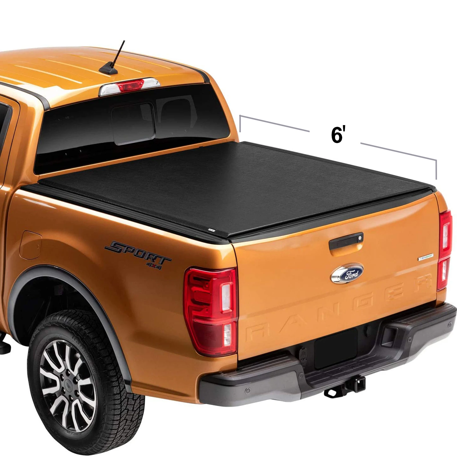 Оптовая продажа с фабрики чехол для кровати грузовика из мягкого проката многофункциональная задняя накладка для 6-футовой кровати Ford pickup (71,999 дюймов)