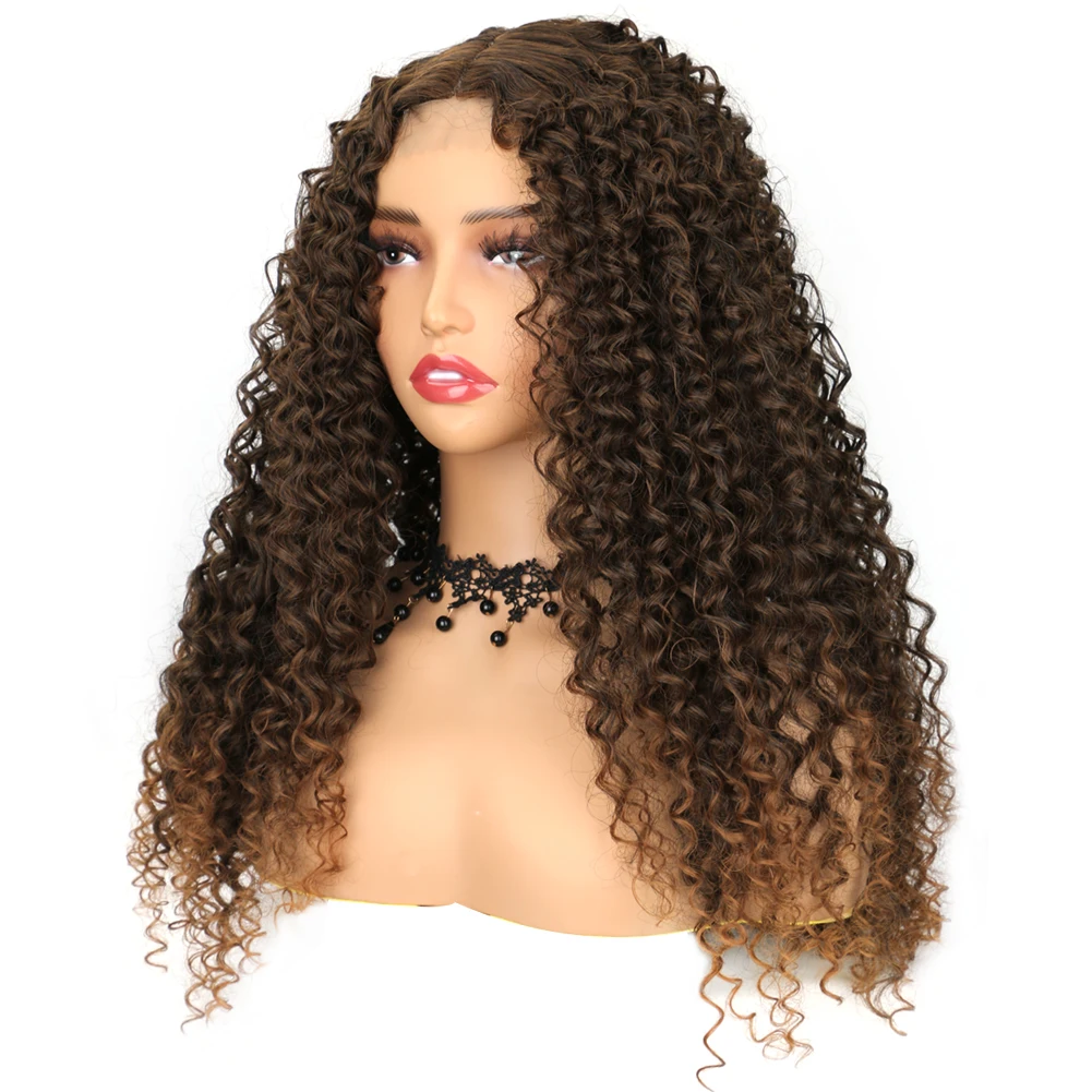 Парик с глубокими волнами на кружеве, волнистые синтетические парики для чернокожих женщин с волосами младенца, 26 дюймов, натуральные волосы на кружеве с 270 плотностями