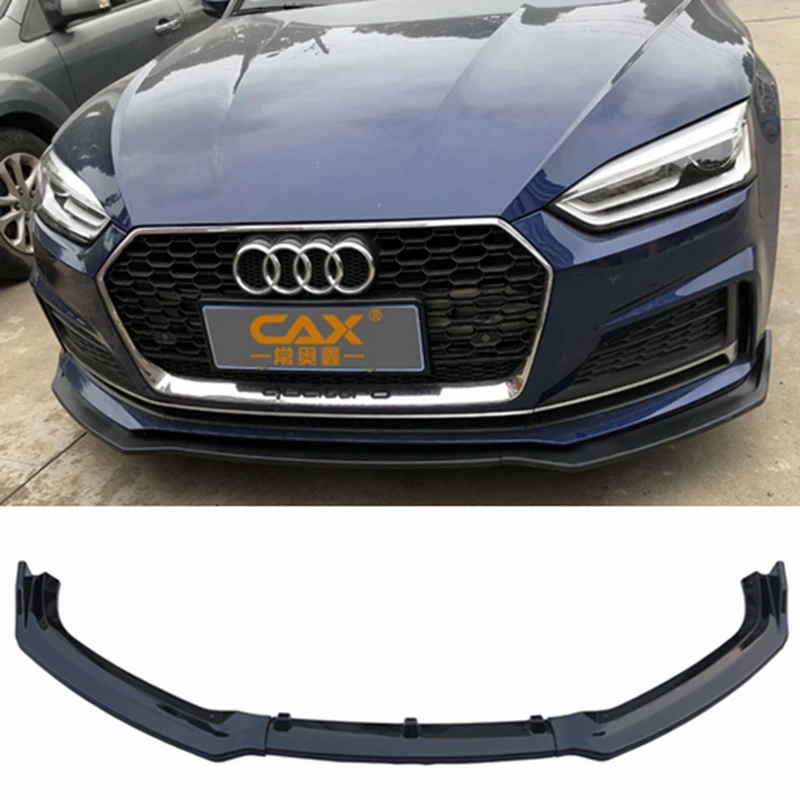 Передний бампер для губ автомобиля Передний бампер Canard сплиттер для губ лопатки кузова для Audi A5 S-Line B9 2017 2018 с рисунком из углеродного волокна