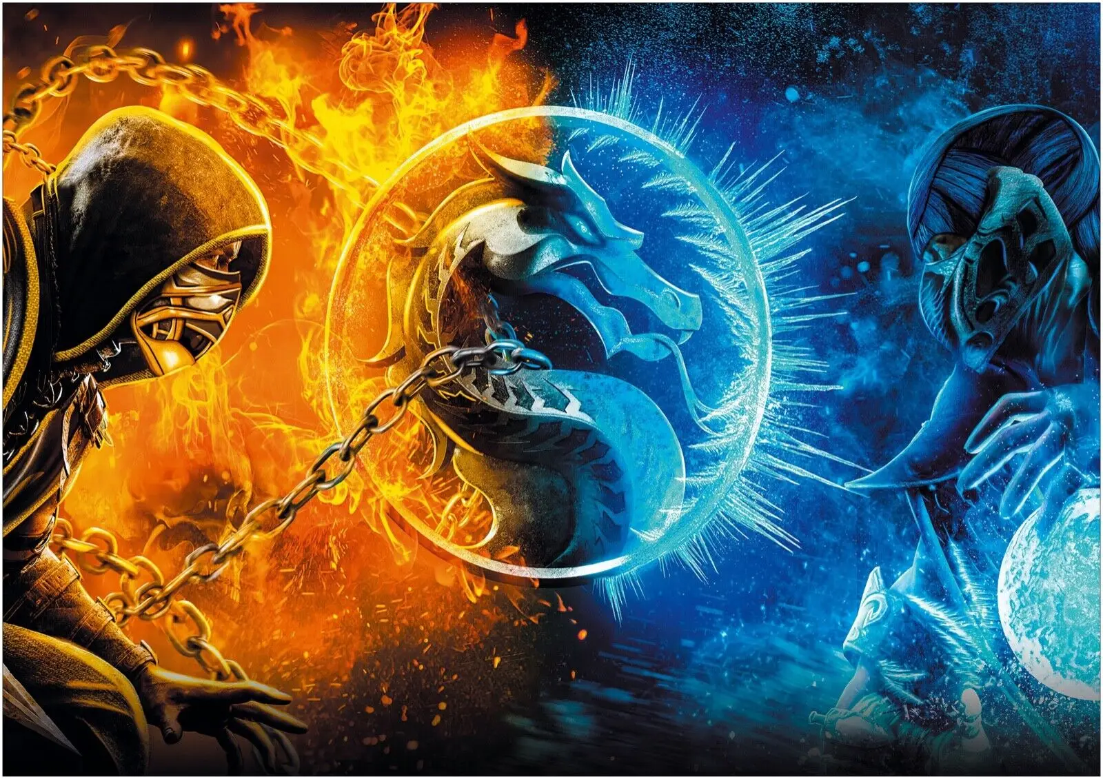 Плакат на холсте с принтом Mortal Kombat для декора гостиной, Домашняя настенная картина