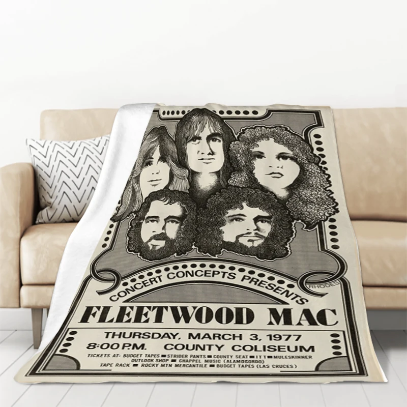 Плед Fleetwood-Mac Band, плед на диван, одеяла, Пушистое постельное белье из микрофибры, Плюшевое покрывало, накидки на кровать, накидки до колен, покрывала