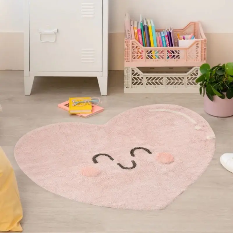 Плюшевые коврики в форме сердца, противоскользящий коврик для пола, мягкий коврик для ванной, напольный коврик для ванной комнаты, гостиной