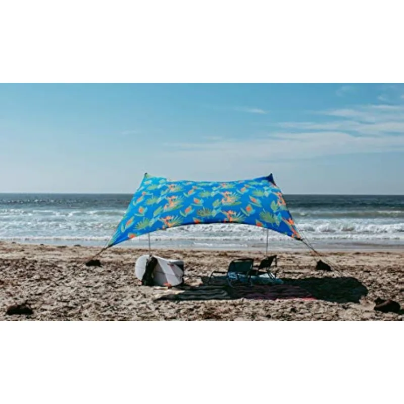 Пляжная палатка Neso Tents Grande высотой 7 футов, 9 х 9 футов, с усиленными углами и карманом для холодильника