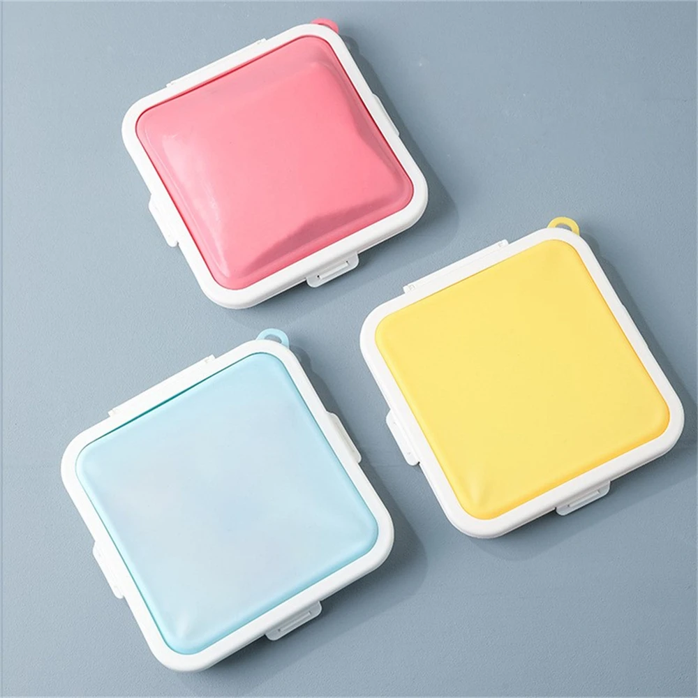 Портативная коробка для бутербродов с тостами Bento Box Многоразовая Силиконовая коробка для сэндвичей, Экологичный контейнер для ланча, посуда для микроволновой печи
