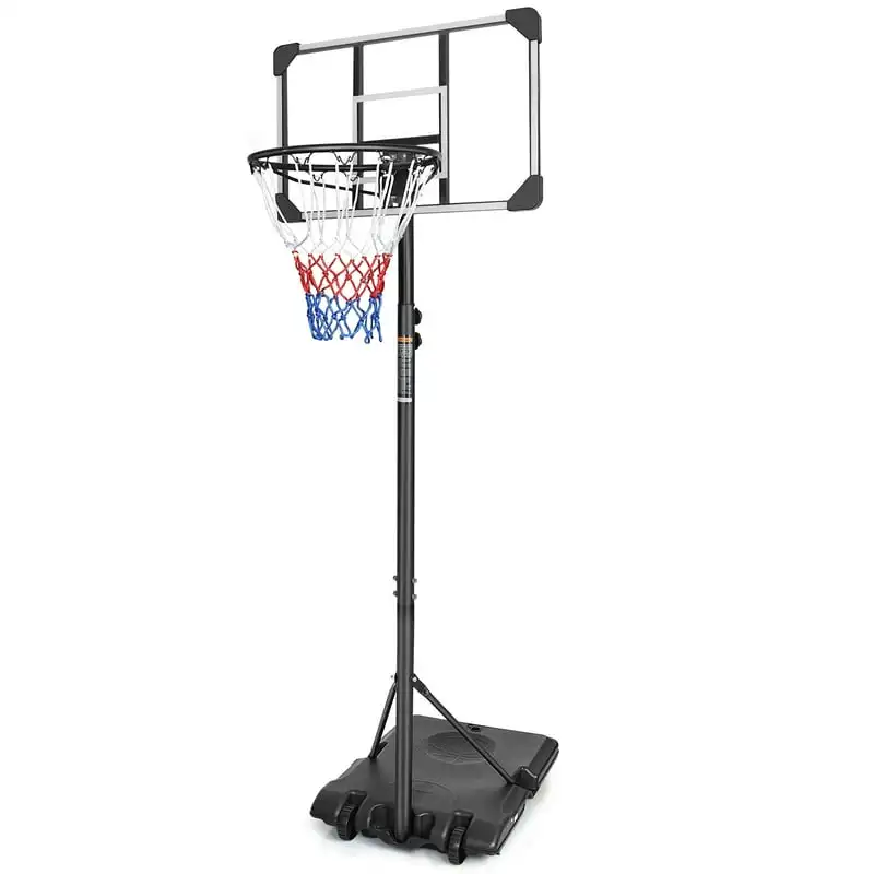 Портативное Баскетбольное Кольцо Hommoo для помещений на Открытом воздухе, Баскетбольное Кольцо с Регулируемой высотой 5,8 футов-7 футов 28 ”Баскетбольная доска Baske