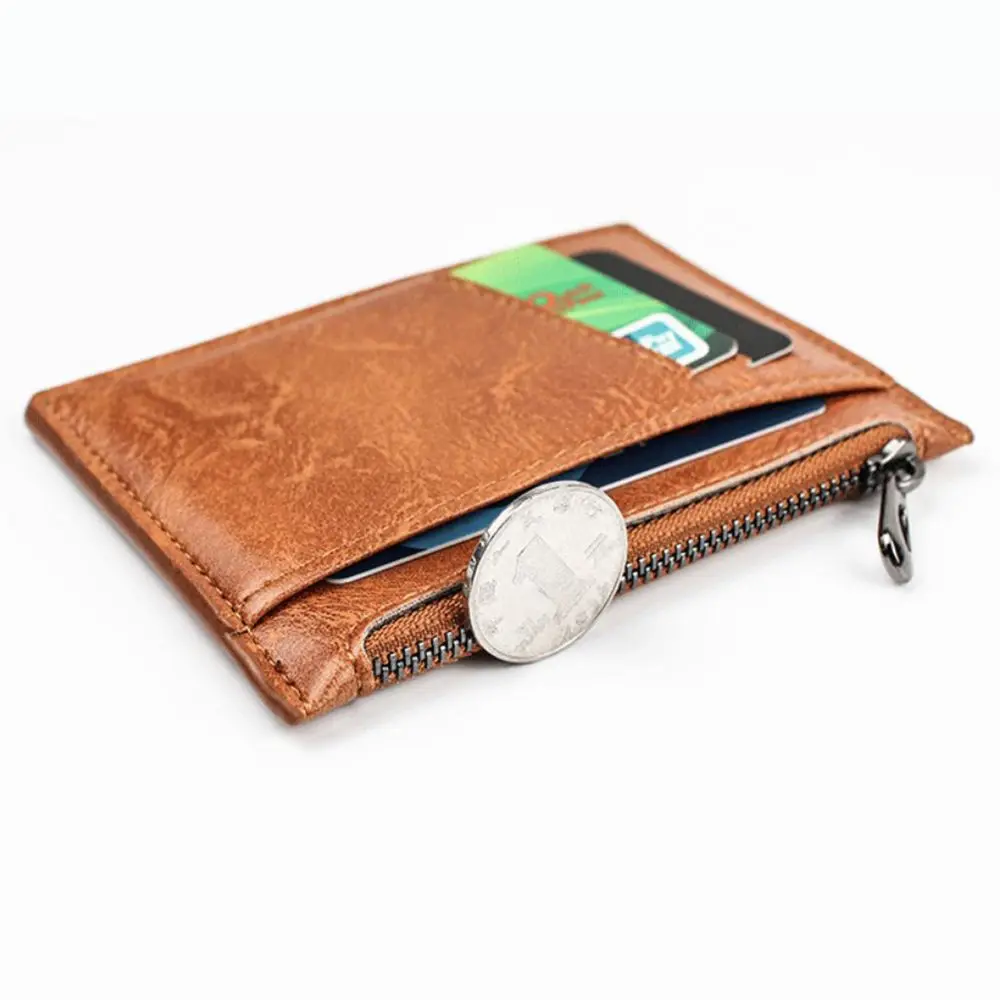 Портативный мужской кошелек из искусственной кожи, чехол для ключей, подарочный карман, мини-сумка для монет, держатель для кредитных карт, портмоне для визиток.