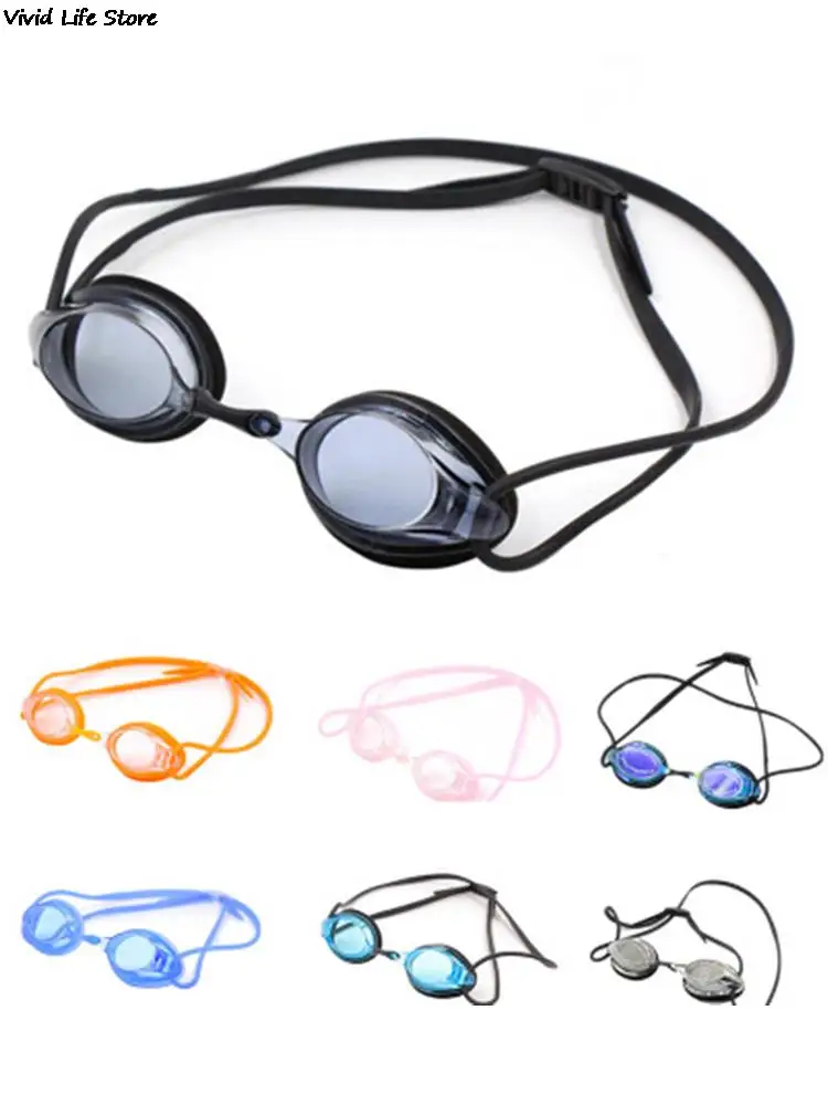 Профессиональные водонепроницаемые линзы для взрослых с защитой от запотевания и ультрафиолета, Мужские и женские очки для плавания, регулируемые линзы, силиконовые очки для плавания