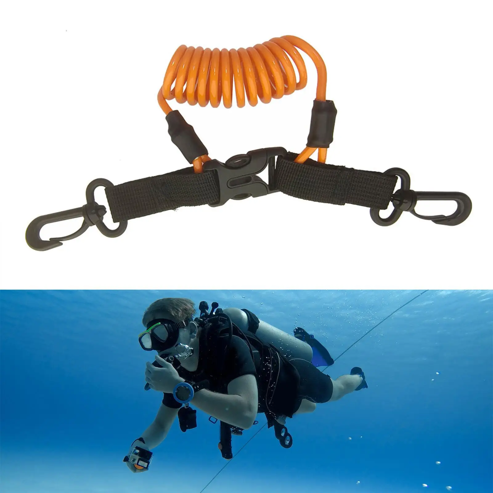 Ремешок для подводного плавания Портативные зажимы для подводного плавания Ремешок для камеры для подводной съемки Фридайвинга Фонари для подводного плавания с маской и трубкой
