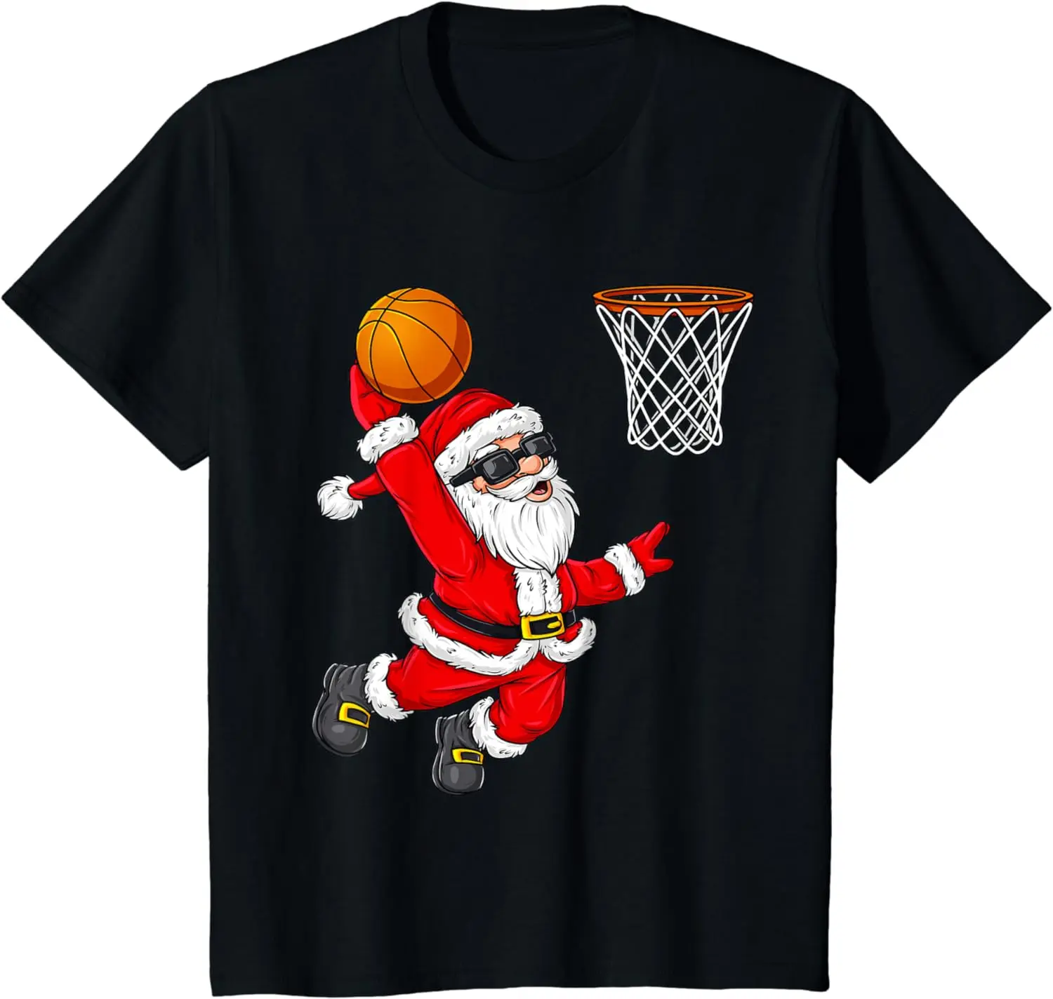 Рождественский Санта-Клаус, Окунающий Любителей Баскетбола, С Принтом Негабаритных Мальчиков, Детская Рождественская Футболка, Забавный Санта, Мужская Одежда, Повседневные Футболки