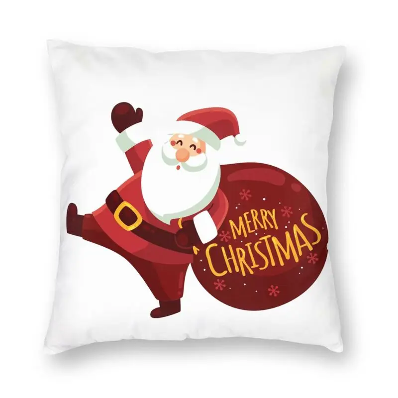 Скандинавская Рождественская подушка для дивана с мультяшным Санта-Клаусом, роскошная наволочка для автомобиля, наволочка для дома.
