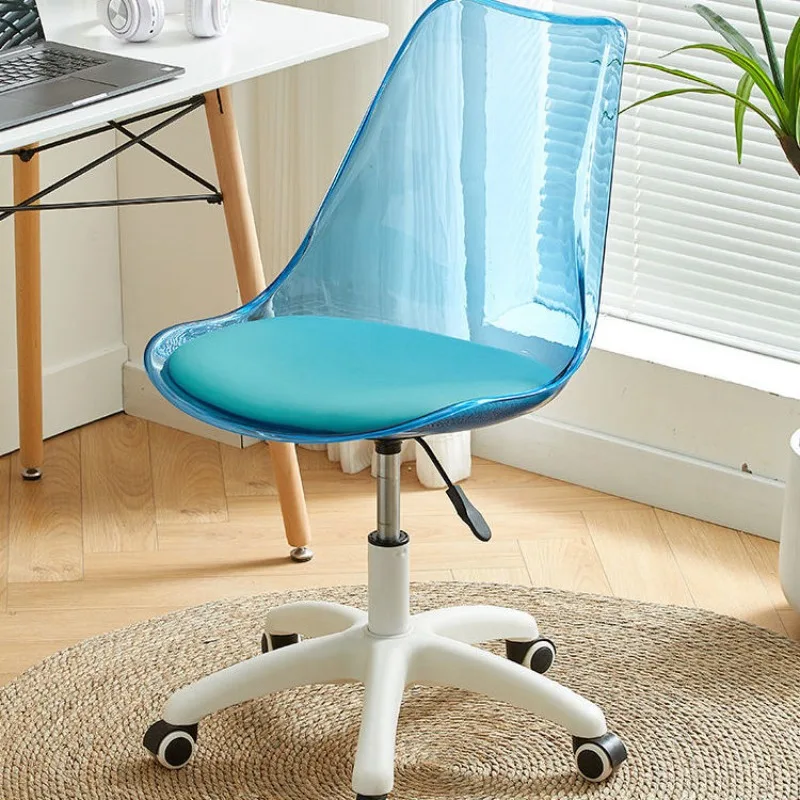 Скандинавское Акриловое Прозрачное кресло для макияжа, Вращающееся кресло со спинкой для кабинета, Комод, Офисные стулья, Офисные стулья для спальни, Мебель для офиса
