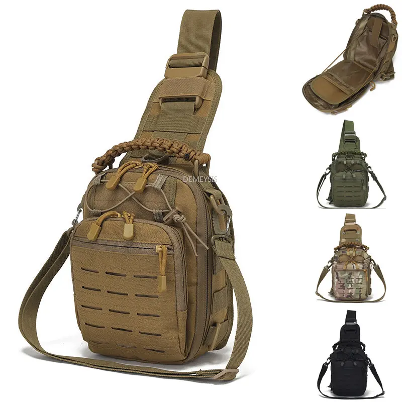Спортивные нагрудные сумки на открытом воздухе, прочный нейлоновый тактический страйкбольный слинг, наплечный рюкзак, большая вместительная военная тренировочная сумка через плечо