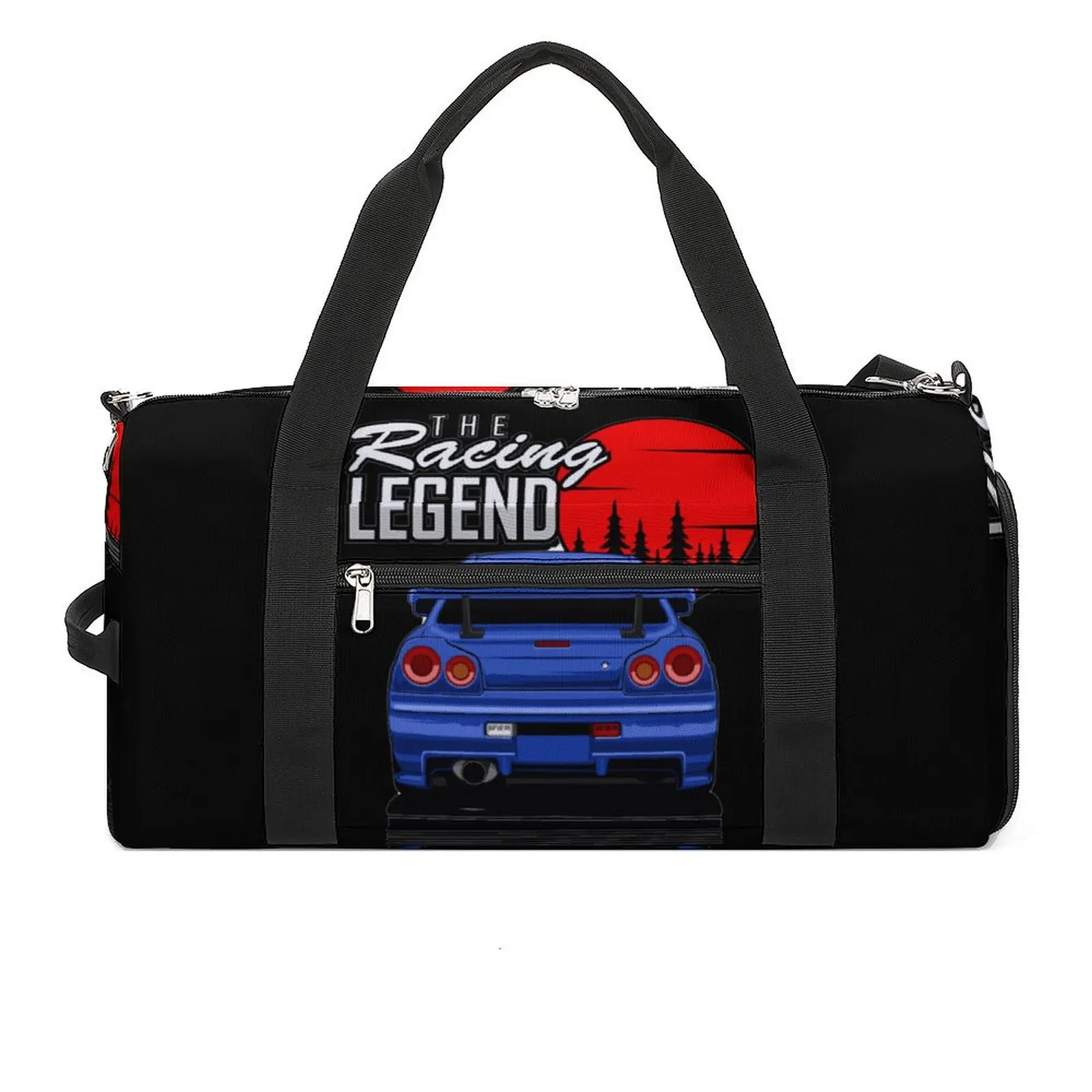 Спортивные сумки Initial D GTR R34 The Racing Legend Тренировочная спортивная сумка с обувью, сумки в стиле ретро, мужская сумка для фитнеса на открытом воздухе с принтом