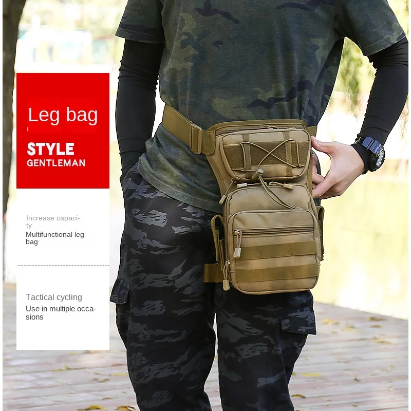 Тактический поясной рюкзак для мужчин, уличная тактическая сумка для ног для военных фанатов, многофункциональная сумка через плечо, служебный поясной рюкзак, поясная сумка