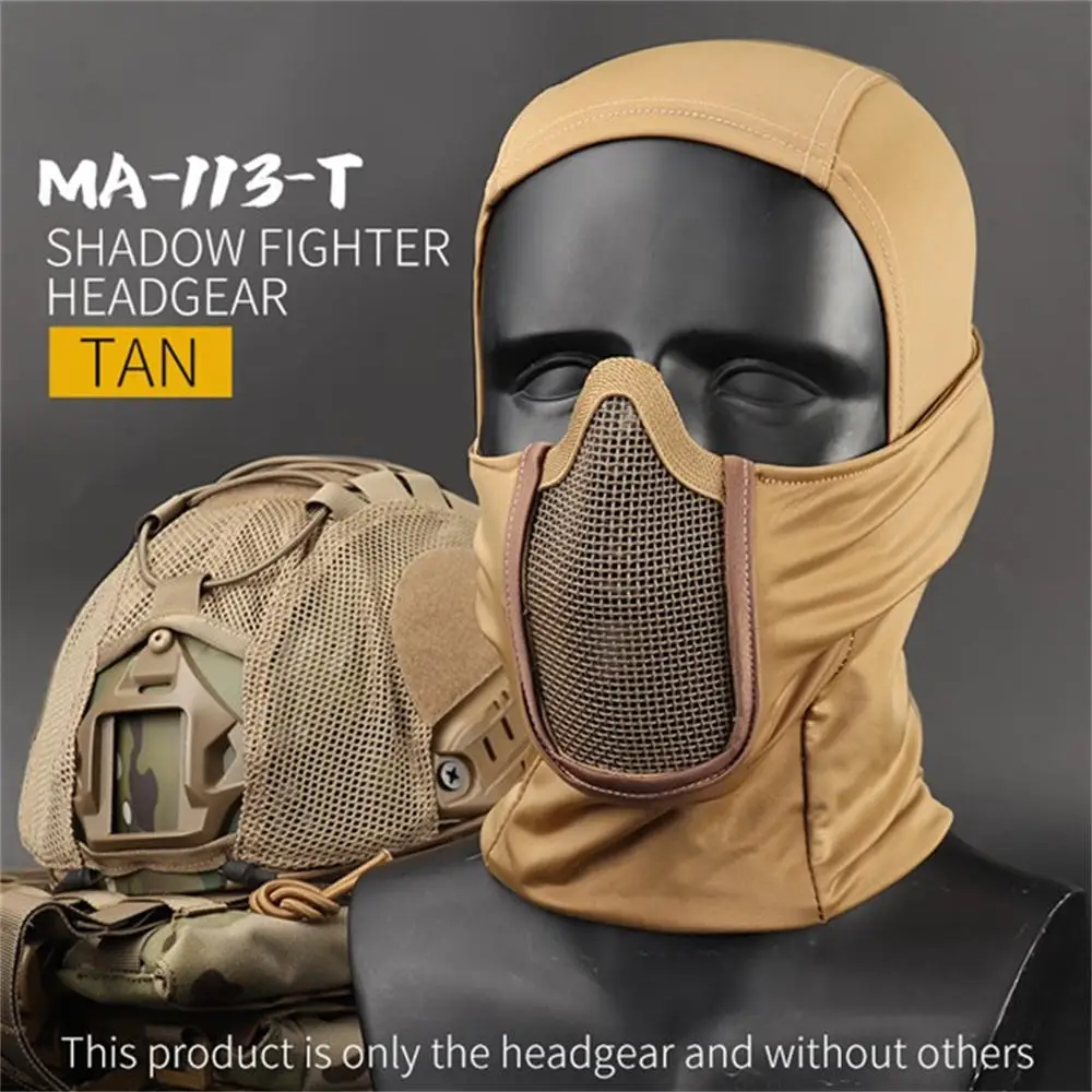 Тактический чехол для велосипеда на открытом воздухе, Армейская военная маска для всего лица, Охотничья шляпа, Армейский головной убор, теплый щит, Лыжный Камуфляжный шарф