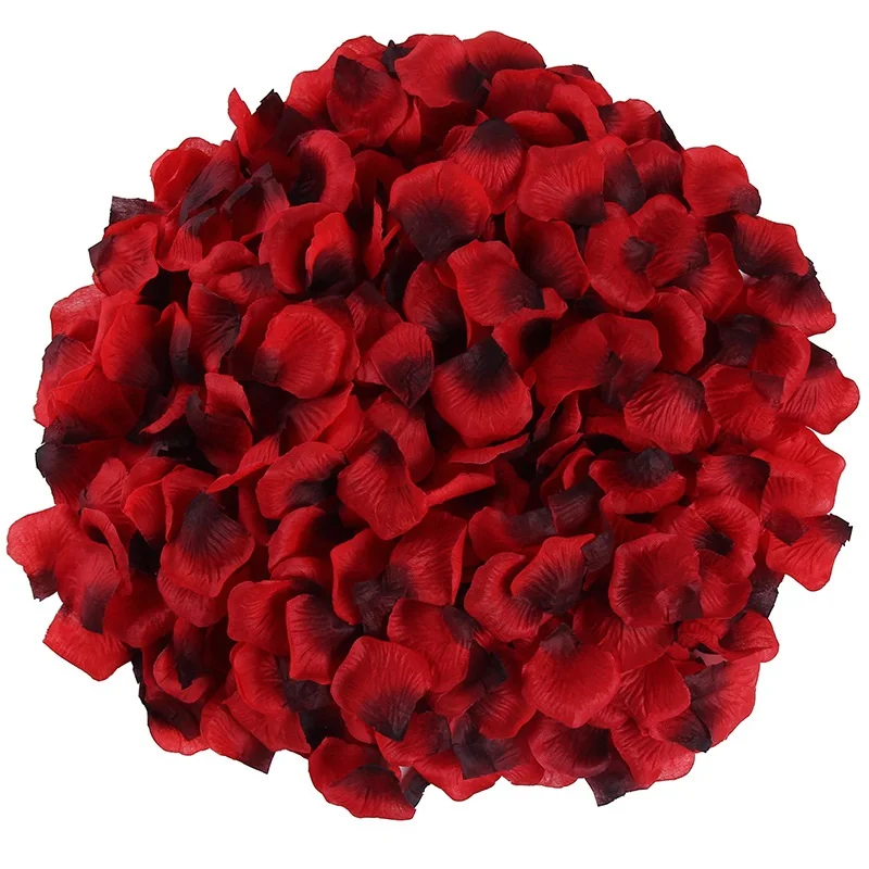 Темно-красный Искусственный Романтический цветок Шелковые Лепестки Роз на День Святого Валентина Украшение из лепестков свадебных цветов 500шт Rosas Para Casamento