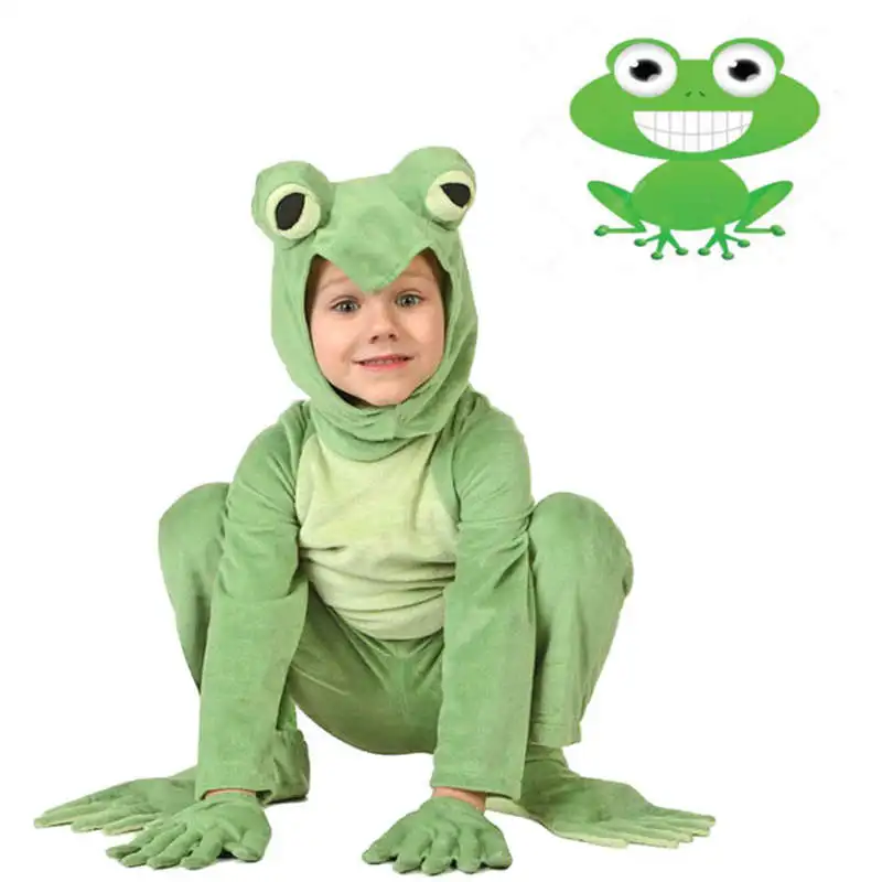 Фантастические костюмы лягушек для косплея животных на Хэллоуин для взрослых, детей, семей, одежда для косплея лягушек для родителей и детей, Комбинезоны