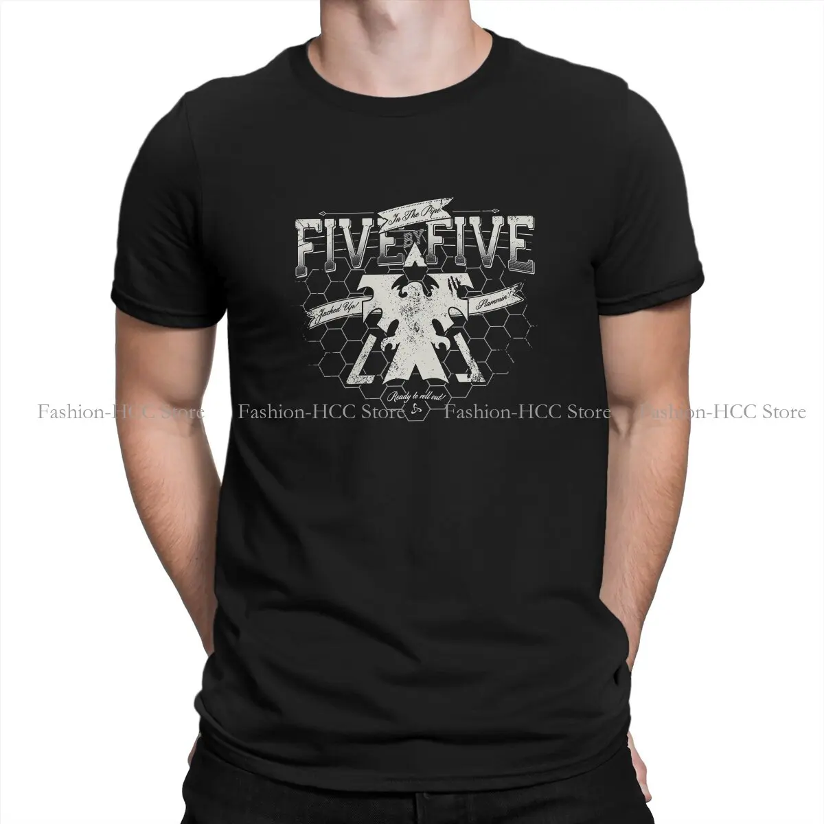 Футболка Five by Five Essential с круглым вырезом, военно-научная игра StarCraft, оригинальная футболка из полиэстера, мужские топы