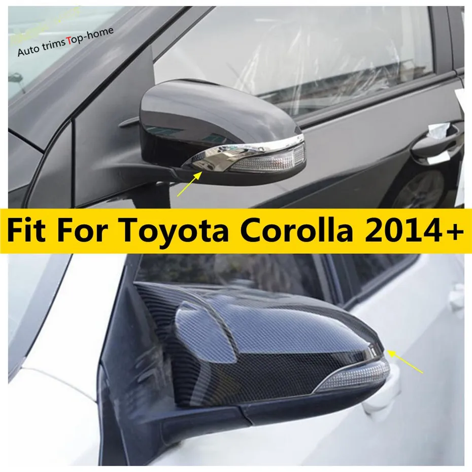 Хромированная наружная боковая дверь, зеркало заднего вида, декоративные Накладки, аксессуары для укладки, подходят для экстерьера Toyota Corolla 2014-2018 гг.