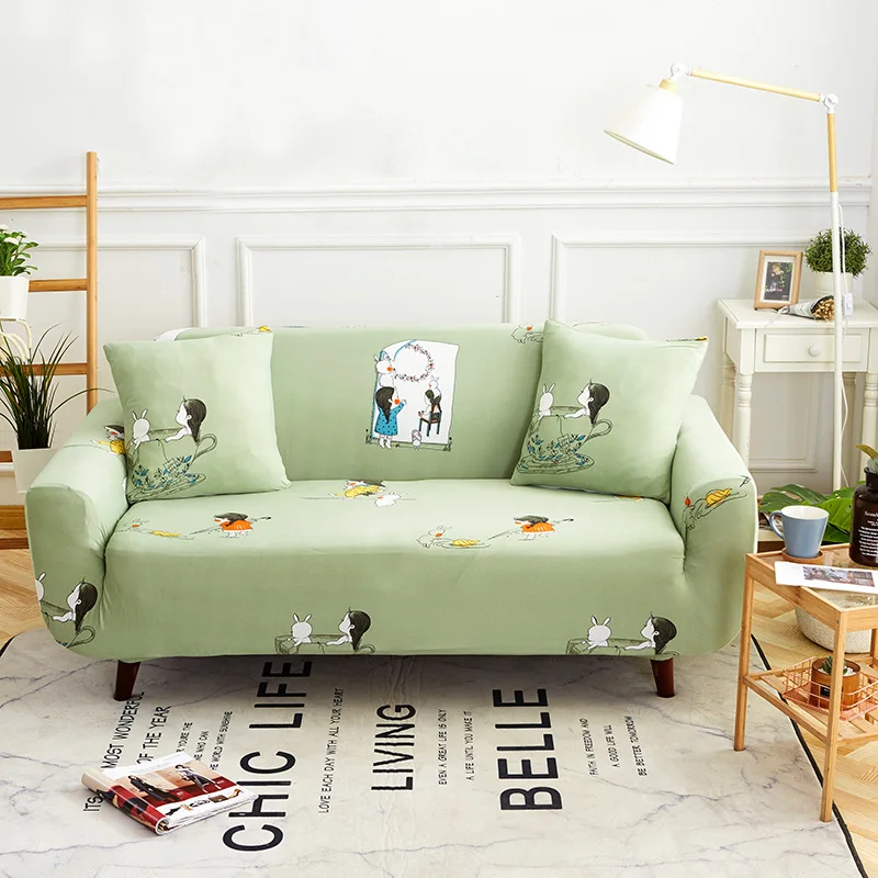 Чехол для дивана в современном минималистичном стиле, полностью завернутый эластичный пылезащитный чехол для гостиной, комбинированный чехол для дивана на троих человек