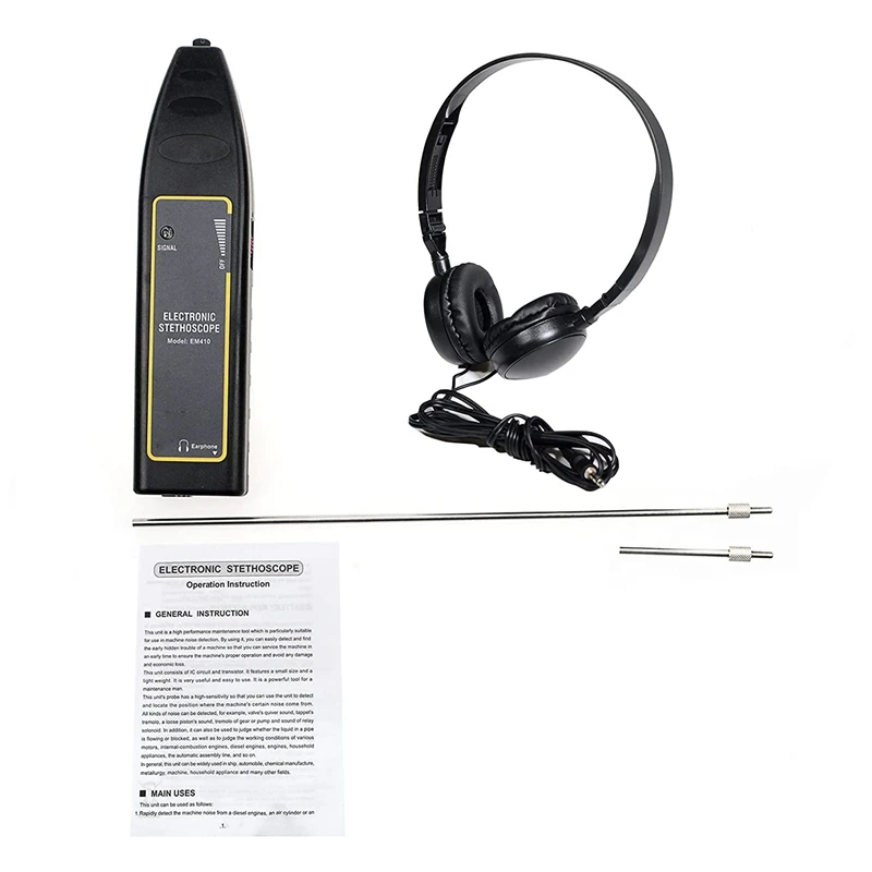 Электронный Стетоскоп EM410 Автомобильный Шумоискатель Диагностическое Подслушивающее Устройство Детектор Шума Машины Для Автомобильной промышленности